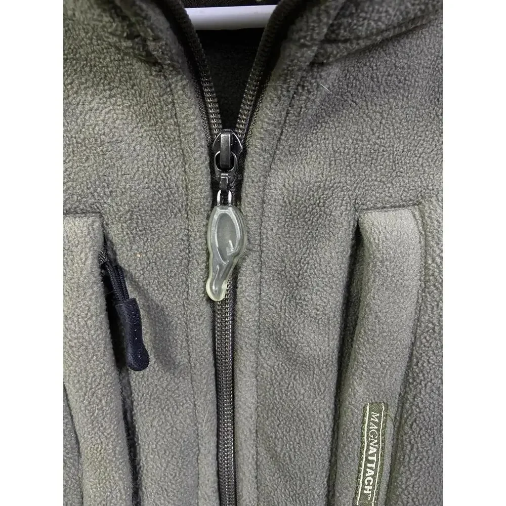 Drake Heavy Fleece Waterfowl Magnattach Georgia Bulldogs Zip Green Jacket Mens S